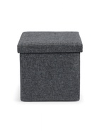 Пуф – короб складной «Клик Мебель», с ящиком, 300×300×300 мм, рогожка, цвет серый - Фото 6