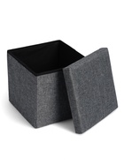 Пуф – короб складной «Клик Мебель», с ящиком, 300×300×300 мм, рогожка, цвет серый - Фото 7