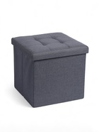 Пуф – короб складной «Клик Мебель», с ящиком, 380×380×380 мм, рогожка, цвет серый - Фото 5