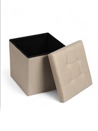 Пуф – короб складной «Клик Мебель», с ящиком, 380×380×380 мм, рогожка, цвет бежевый - Фото 7