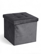 Пуф – короб складной «Клик Мебель», с ящиком, 380×380×380 мм, велюр, цвет серый - Фото 5