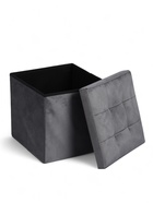 Пуф – короб складной «Клик Мебель», с ящиком, 380×380×380 мм, велюр, цвет серый - Фото 7