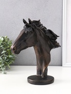 Фигурка полистоун «Бюст: Вороной конь», 21×9×22 см - Фото 5