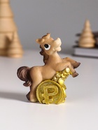 Фигурка полистоун «Лошадка с монетой - рубль», 6.5?2.6?7 см (комплект 2 шт) - фото 50804401