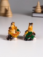 Фигурка полистоун «Улыбающийся конь с подковой и клевером», 3.5×3×4 см, МИКС - Фото 3