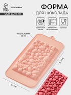 Форма для шоколада Доляна «Малина», 21?10?1 см, силикон, розовая (комплект 2 шт) - фото 50804442