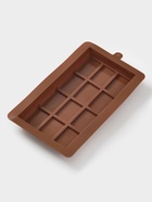 Форма для дубайского шоколада Доляна «Плитка», 25.5×15×2.5 см, силикон, коричневая - Фото 3
