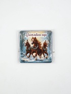 Набор магнитов полимер новогодних «Милые Лошадки» 7×7 см 12 шт. - Фото 7