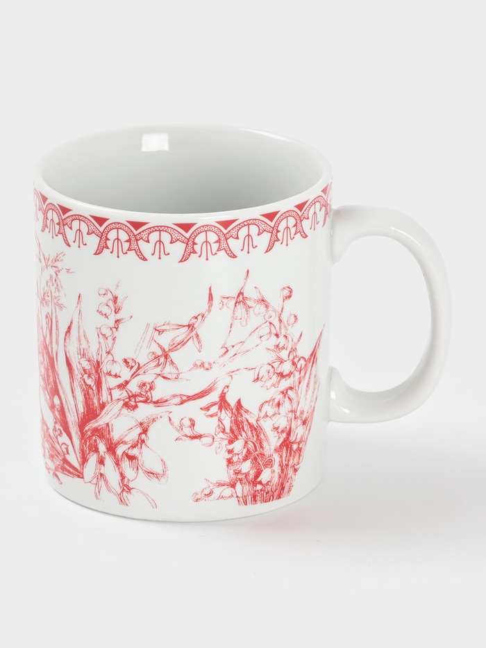 Кружка Дулевский фарфор «Райские ландыши», 300 мл, фарфор, белая - Фото 1