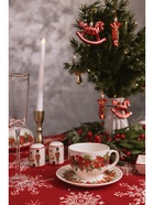 Чайная пара «Новогоднее настроение», 2 предмета: чашка 210 мл, блюдце d=15.5 см, фарфор, белая - Фото 7