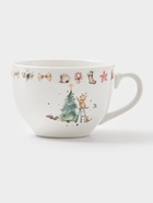 Чайная пара новогодняя «Волшебный праздник», 2 предмета: чашка 210 мл, блюдце d=15.7 см, фарфор, белая - Фото 5