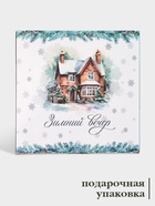 Менажница новогодняя Доляна «Зимний вечер», 5 секций, 25.5×3.1 см, доломит, белая - Фото 3