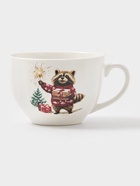 Чайная пара новогодняя Доляна «Сказки зимнего леса», 2 предмета: чашка 210 мл, блюдце d=15.5 см, фарфор, белая - Фото 5