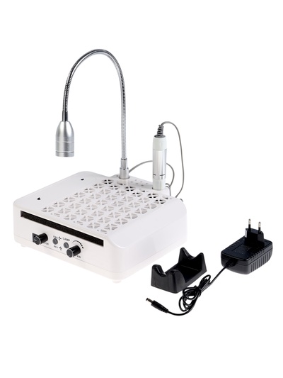 УЦЕНКА Аппарат для маникюра и педикюра Windigo LMH-04, 80 Вт, 35000 об/мин, лампа, ручка, белый 97