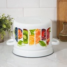 УЦЕНКА Кастрюля 7 л цил деколь МИКС (белая) - Фото 6