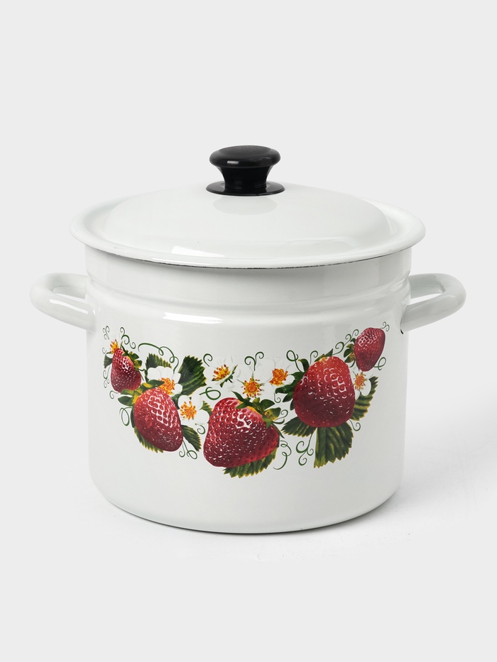 УЦЕНКА Кастрюля 7 л цил деколь МИКС (белая) - Фото 1