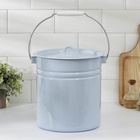 УЦЕНКА Ведро 12 л цельнотянутое с крышкой светлое - Фото 5