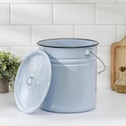 УЦЕНКА Ведро 12 л цельнотянутое с крышкой светлое - Фото 7