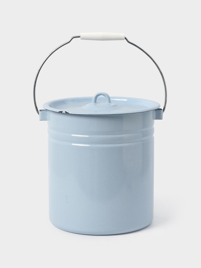 УЦЕНКА Ведро 12 л цельнотянутое с крышкой светлое - Фото 1