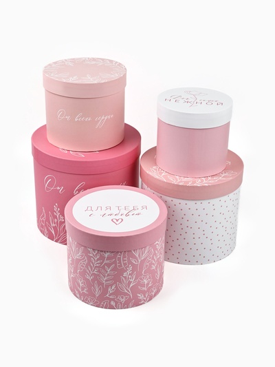 Набор подарочных коробок, упаковка, 5 в 1 «Нежность», 14×13 ‒22×19.5 см