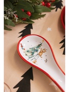 Подставка под ложку новогодняя Доляна «Волшебный праздник», 22.3×7.1×2.5 см, доломит, белая - Фото 6