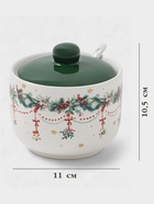 Сахарница Доляна «Новогодние подарки», 500 мл, доломит, белая - Фото 2