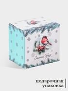 Кружка новогодняя Доляна «Зимний вечер», 300 мл, фарфор, белая - Фото 3