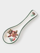 Подставка под ложку новогодняя Доляна «Сказки зимнего леса», 22.3×7.1×2.7 см, доломит, белая - Фото 1