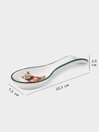 Подставка под ложку новогодняя Доляна «Сказки зимнего леса», 22.3×7.1×2.7 см, доломит, белая - Фото 2