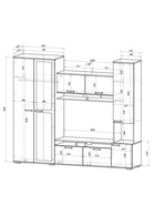 Гостиная «Лукас», 2302×1940×466 мм, цвет сонома/белый - фото 51255393