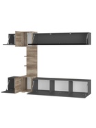 Гостиная «Рейн», 2200×1600×400 мм, цвет графит/дуб каньон - Фото 5