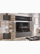 Гостиная «Рейн», 2200×1600×400 мм, цвет графит/дуб каньон - Фото 2