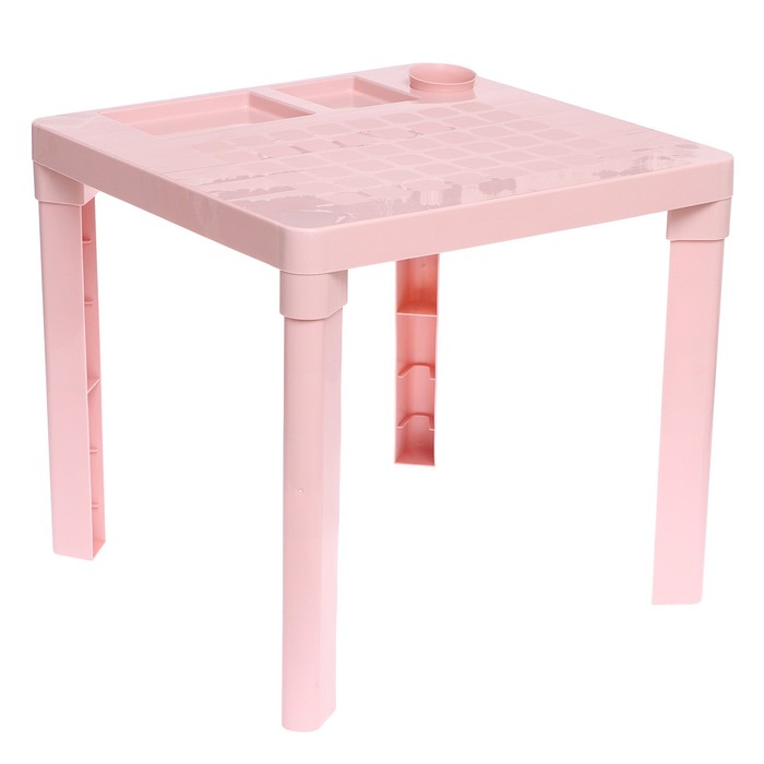 Детский стол с подстаканником, цвет розовый - Фото 1
