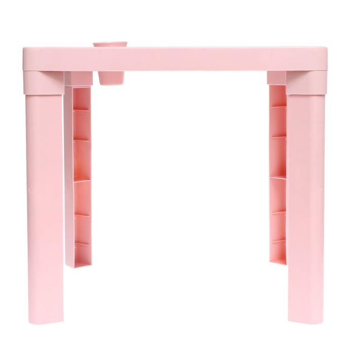 Детский стол с подстаканником, цвет розовый - фото 1883235430