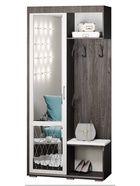 Прихожая «Варда», 1002×2176×444 мм, цвет ясень тёмный/белый - фото 809109745