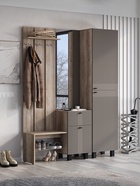 Шкаф – пенал «Олива ПН – 01», 500×372×2015 мм, цвет дуб каньон/муссон софт MF14 - Фото 4