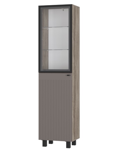 Шкаф – пенал «Олива ПН – 03», 502×377×2016 мм, цвет дуб каньон/муссон софт MF14