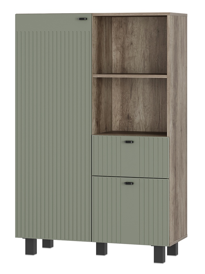 Шкаф прямой «Олива ШК – 16», 902×374×1358 мм, цвет дуб каньон/эвкалипт софт MF12 - Фото 1