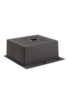 Мойка кухонная AFLORN AF95050DF, врезная, S=3.0 и 0.8 мм, 50×50 см, сифон, черная - Фото 3