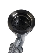 Мойка кухонная AFLORN AF95050DF, врезная, S=3.0 и 0.8 мм, 50×50 см, сифон, черная - Фото 7