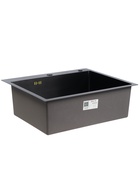 Мойка кухонная AFLORN AF96050DF, врезная, S=3.0 и 0.8 мм, 60 × 50  см, сифон, черная - фото 809109902