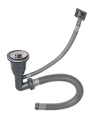 Мойка кухонная AFLORN AF96050DF, врезная, S=3.0 и 0.8 мм, 60 × 50  см, сифон, черная - фото 809109905