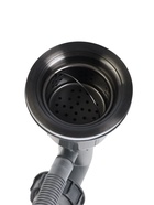 Мойка кухонная AFLORN AF96050DF, врезная, S=3.0 и 0.8 мм, 60 × 50  см, сифон, черная - фото 809109907