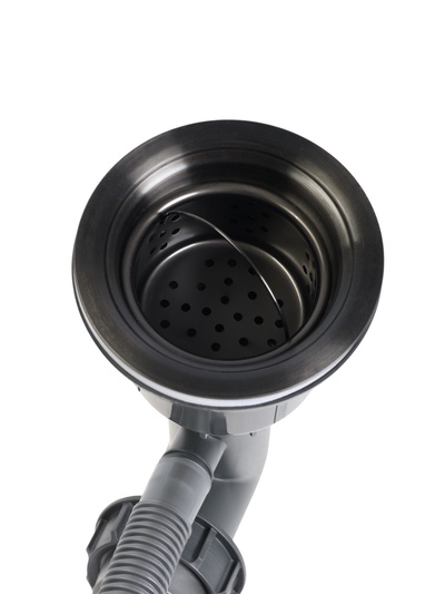 Мойка кухонная AFLORN AF96050DF, врезная, S=3.0 и 0.8 мм, 60×50 см, сифон, черная