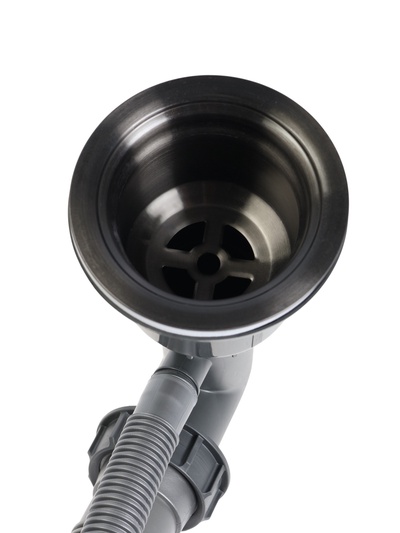 Мойка кухонная AFLORN AF96050DF, врезная, S=3.0 и 0.8 мм, 60×50 см, сифон, черная