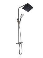 Душевая система Accoona A83311ST, клавишная панель, тропический душ, лейка, черный матовый - Фото 1