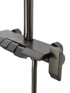 Душевая система Accoona A83311ST, клавишная панель, тропический душ, лейка, черный матовый - Фото 9