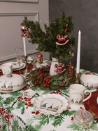 Тарелка сервировочная новогодняя Доляна «Домашние гномики», d=20 см, доломит, белая - Фото 5