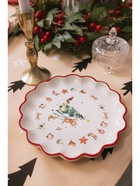Тарелка сервировочная новогодняя Доляна «Волшебный праздник», d=20 см, доломит, белая - Фото 5