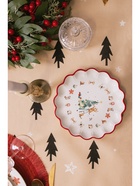 Тарелка сервировочная новогодняя Доляна «Волшебный праздник», d=20 см, доломит, белая - Фото 6